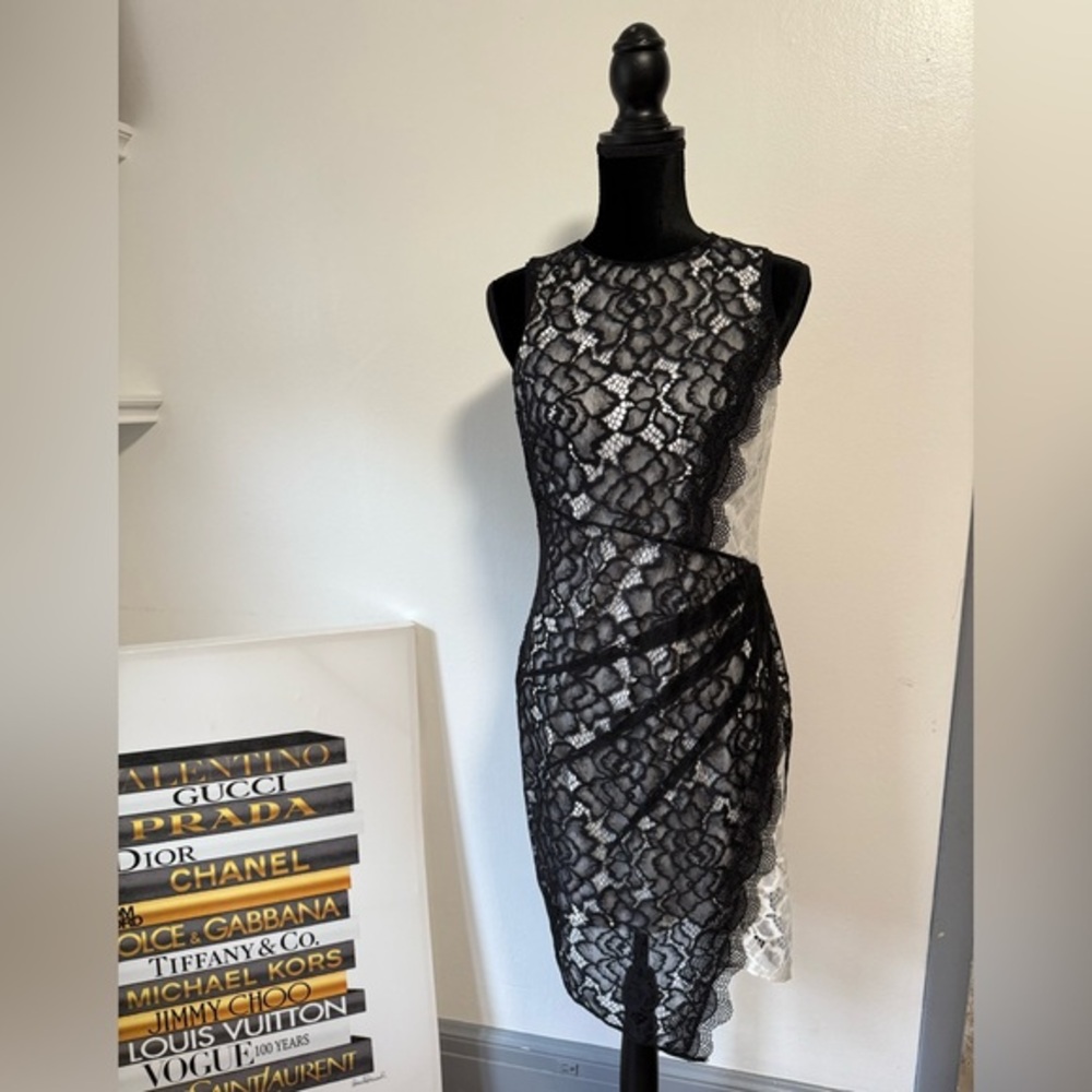 Topshop White Lace Dress with Zip